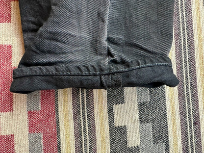 vintage black distressed denim jeans