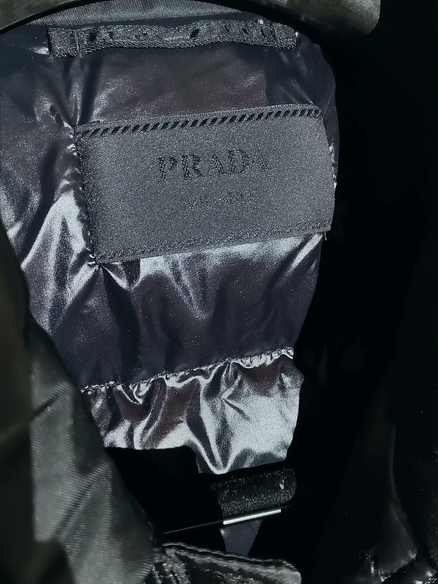 Prada Black Down Jacket, Size XL