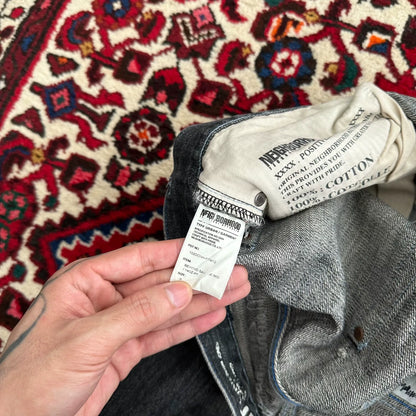 neighborhood nbhd faded denim pants mid size