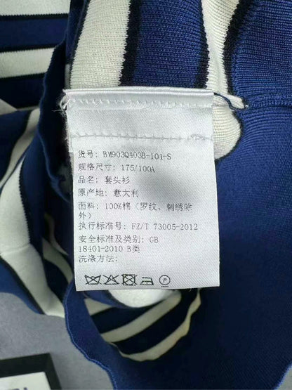 givenchy blue striped knit sweater size small