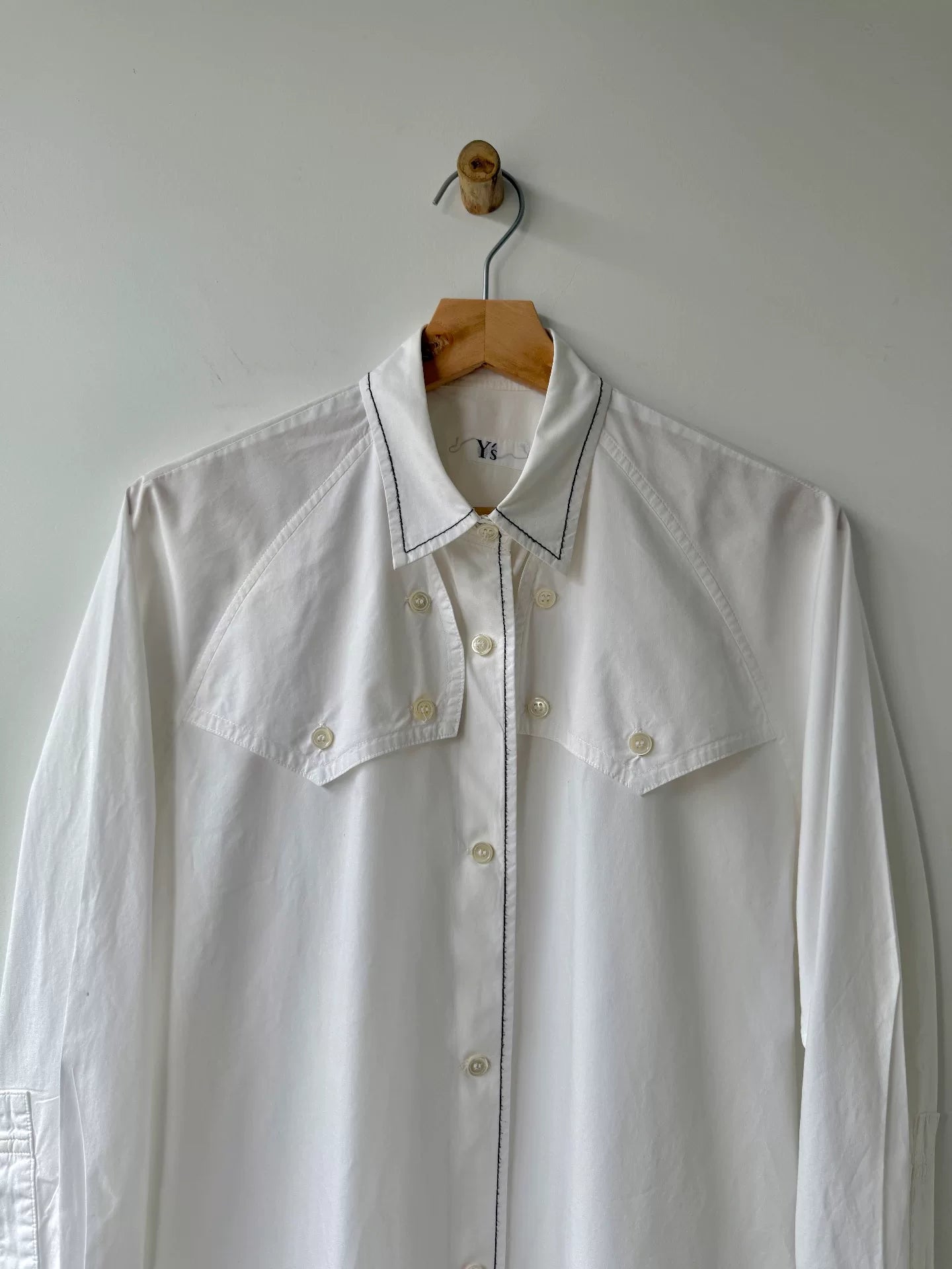 Yohji Yamamoto Y's White Long Sleeve Shirt