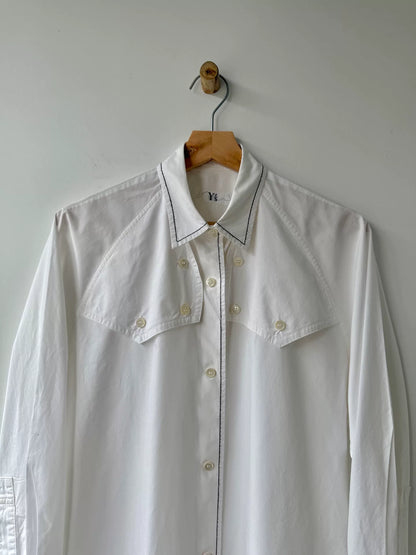Yohji Yamamoto Y's White Long Sleeve Shirt
