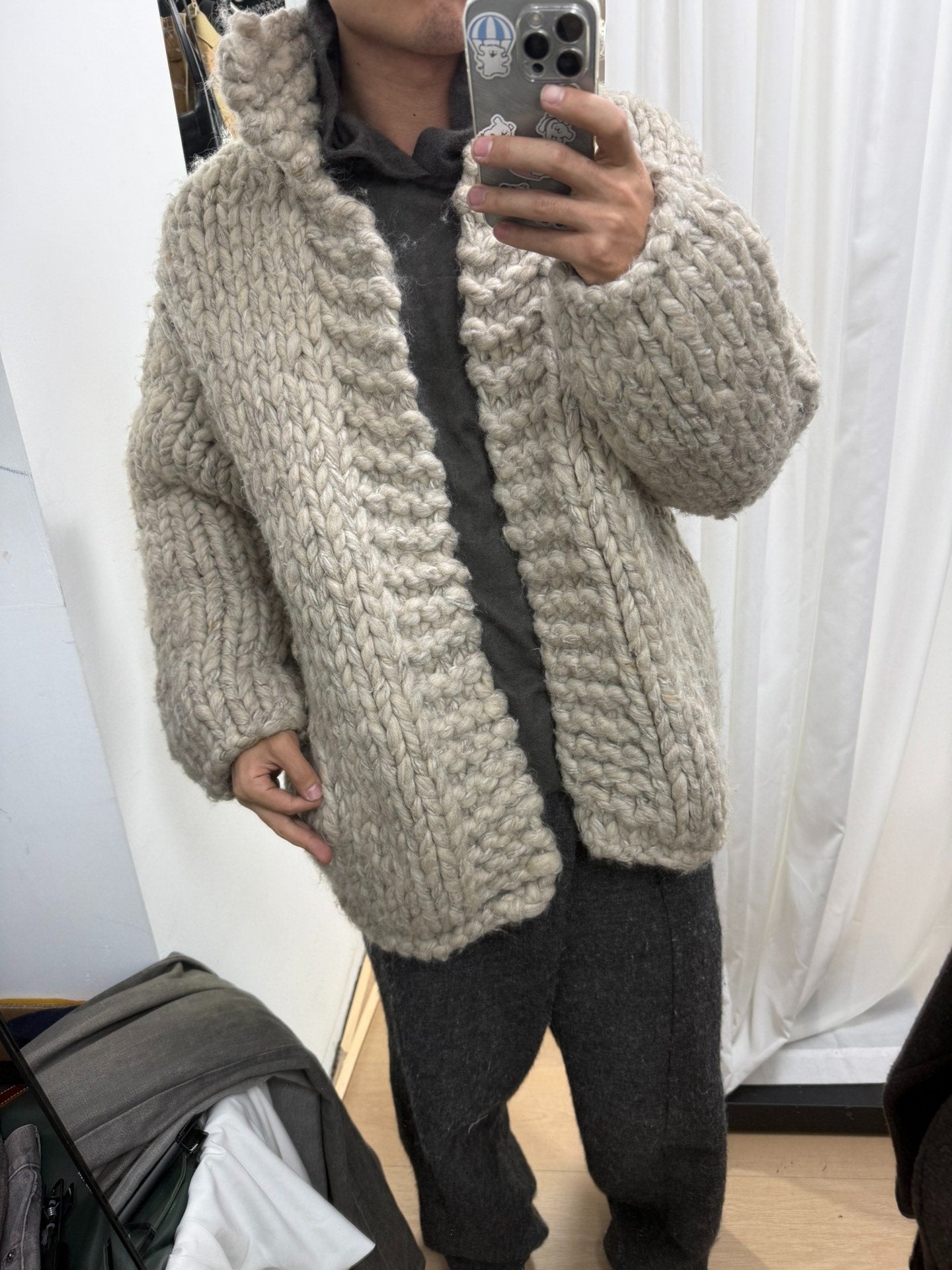Yohji Yamamoto Thick Knit Sweater Coat