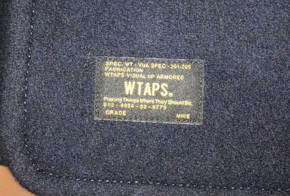 blackwatch coat in navy wool melton