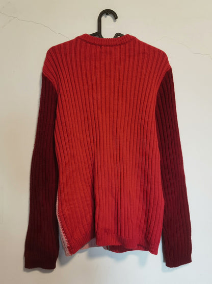 undercover zip knitted cardigan sweater