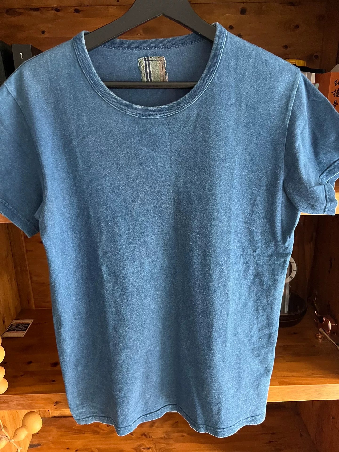 visvim 2015 Blue Dye Short Sleeve T-shirt