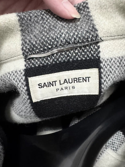 Saint Laurent Black White Plaid Jacket