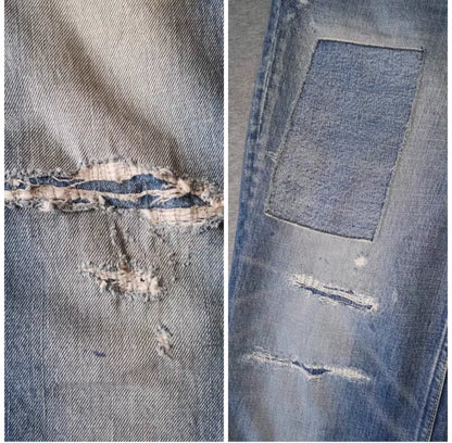 visvim 03D14 Patched Distressed Jeans