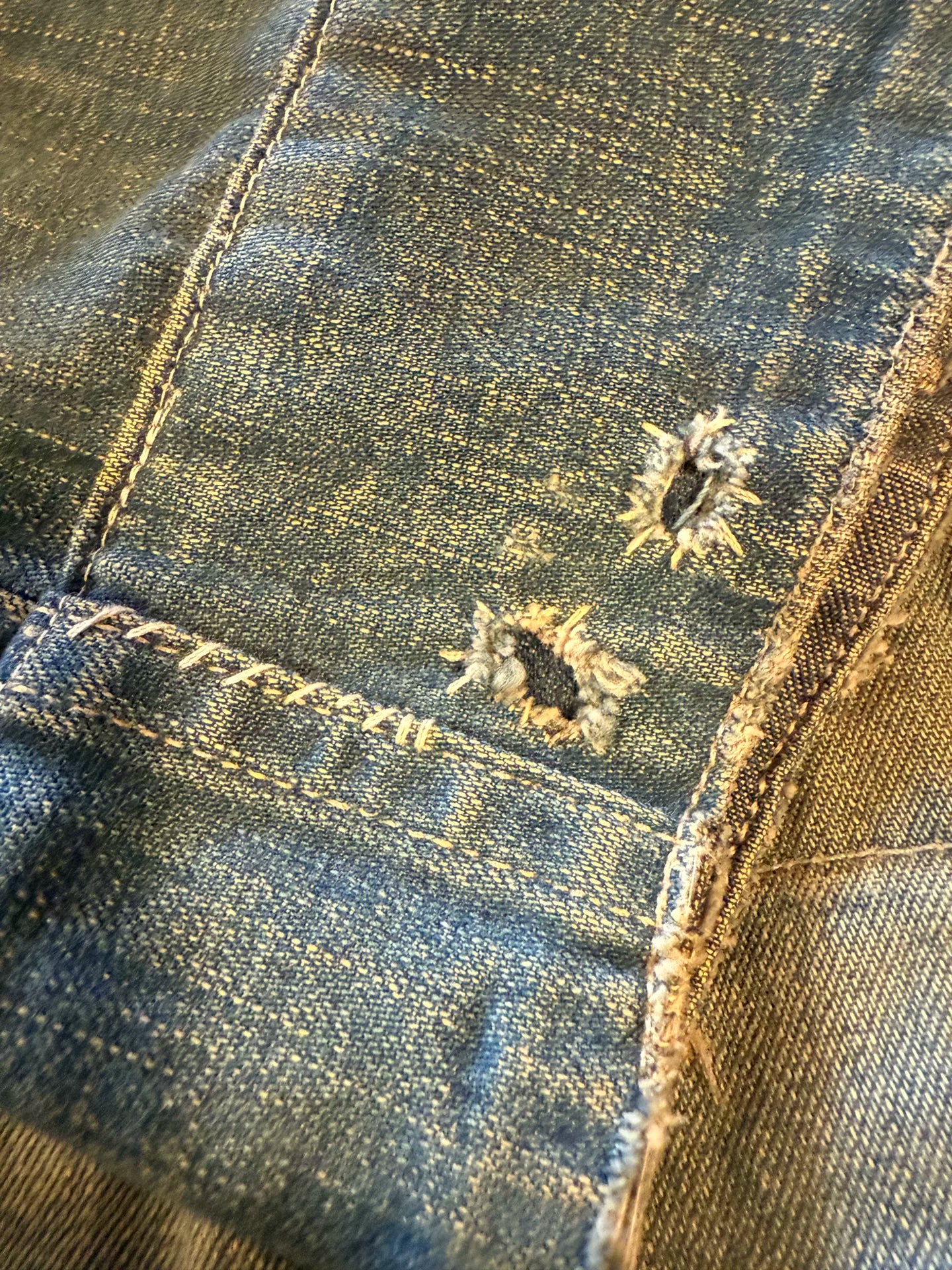 RRL Made in USA Distressed Denim Jacket