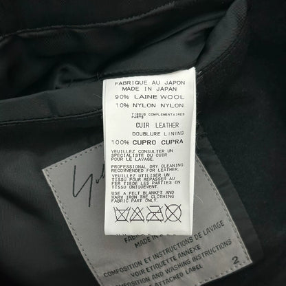 yohji yamamoto black layered suit jacket