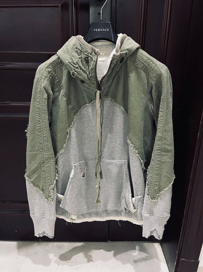 Greg Lauren Green Military-Style Hoodie