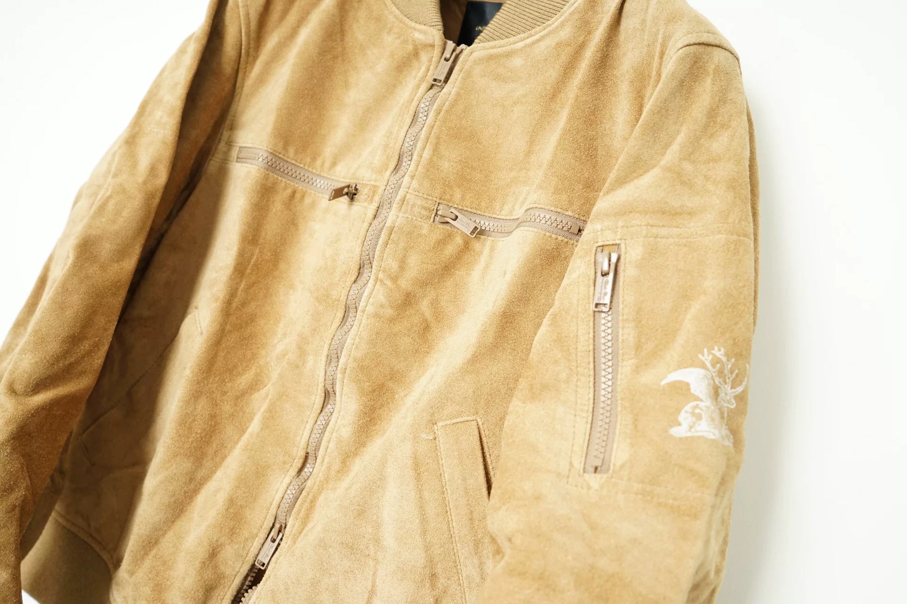 Undercover Cowhide Suede MA-1 Leather Jacket