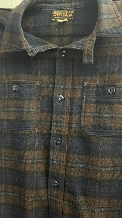 Freewheelers Wool Plaid Shirt 16 Size