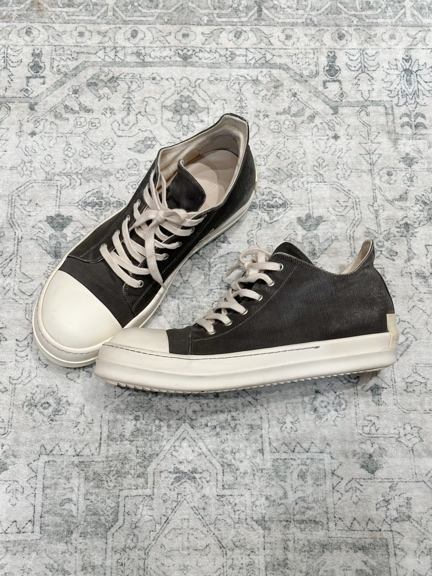 Rick Owens x Converse Gray Canvas Low Top