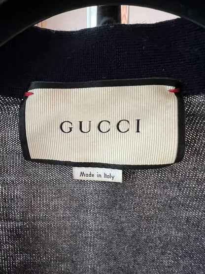 Gucci Gray Knit Wool Cardigan