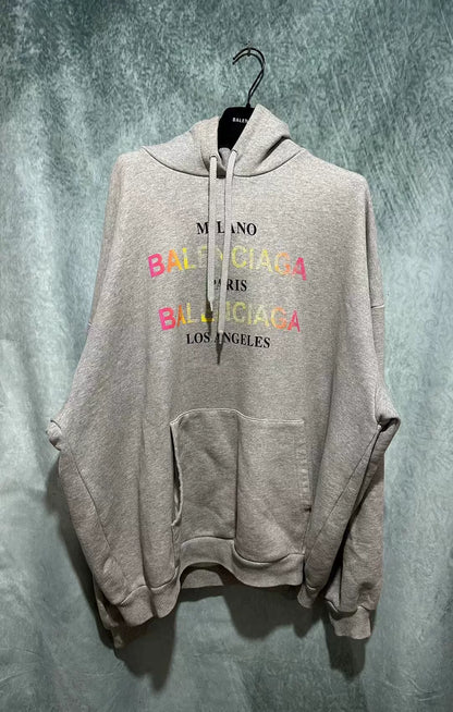 balenciaga colorful city hoodie size S