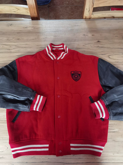 RRL Ralph Lauren Leather Sleeve Wool Jacket
