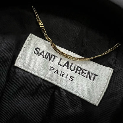 Saint Laurent Maroon Baseball Jacket