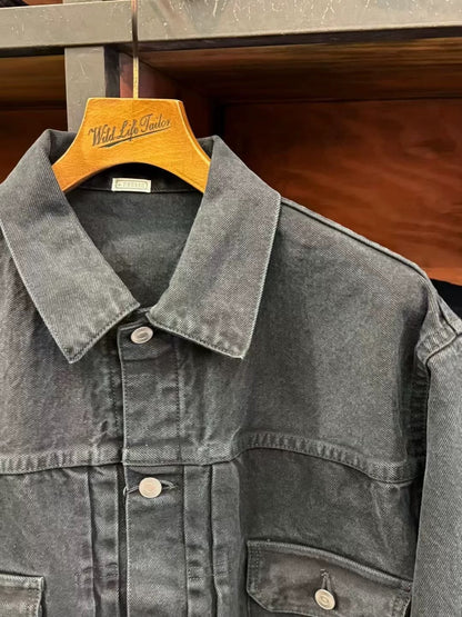 APRESSE Black Denim Jacket