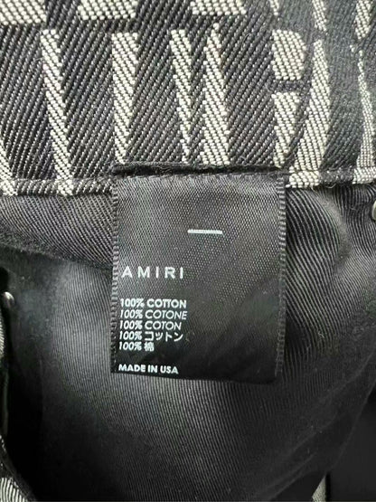amiri logo detail side button jeans