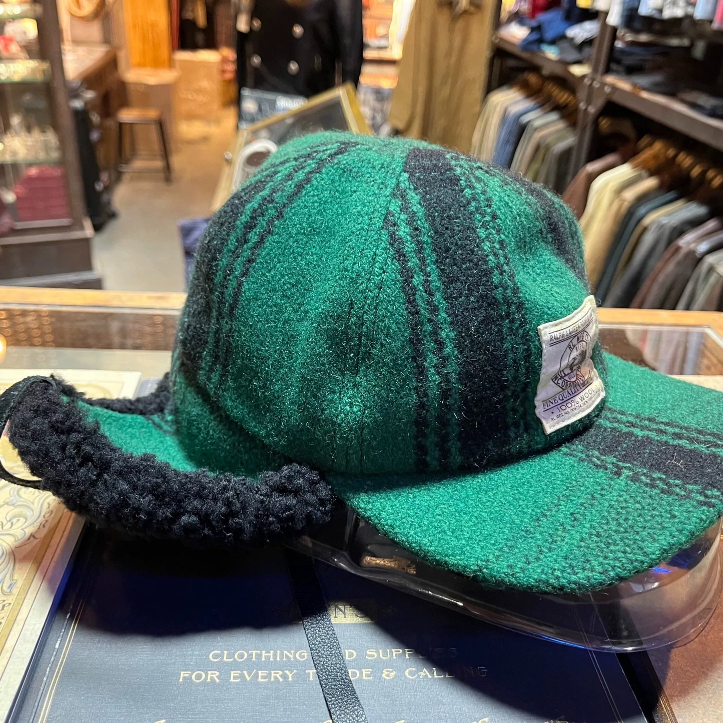 ralph lauren wool winter hat with ear flaps
