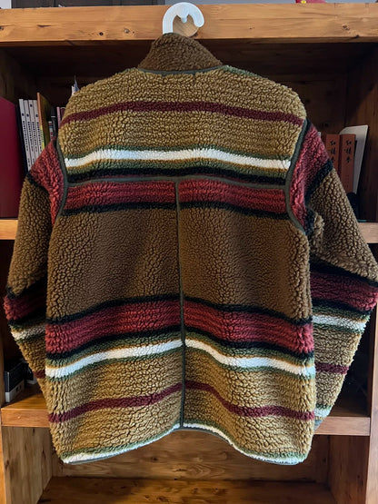 vintage rrl fleece jacket with retro pattern