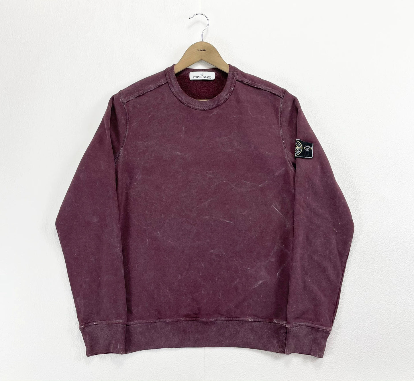 stone island purple frost effect sweatshirt
