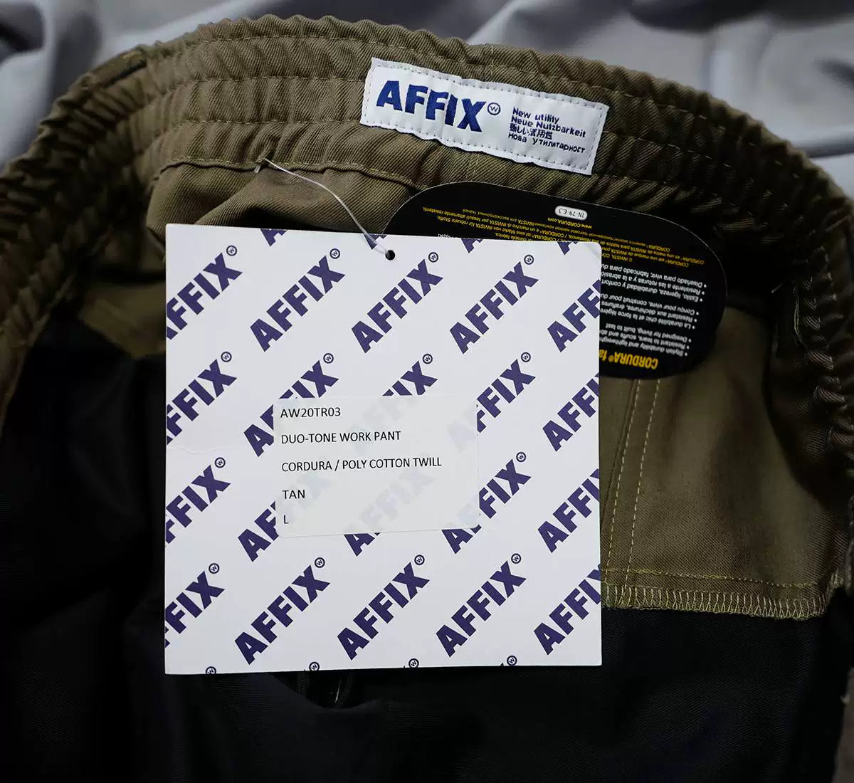 AFFIX Duo-Tone Work Pant in Tan