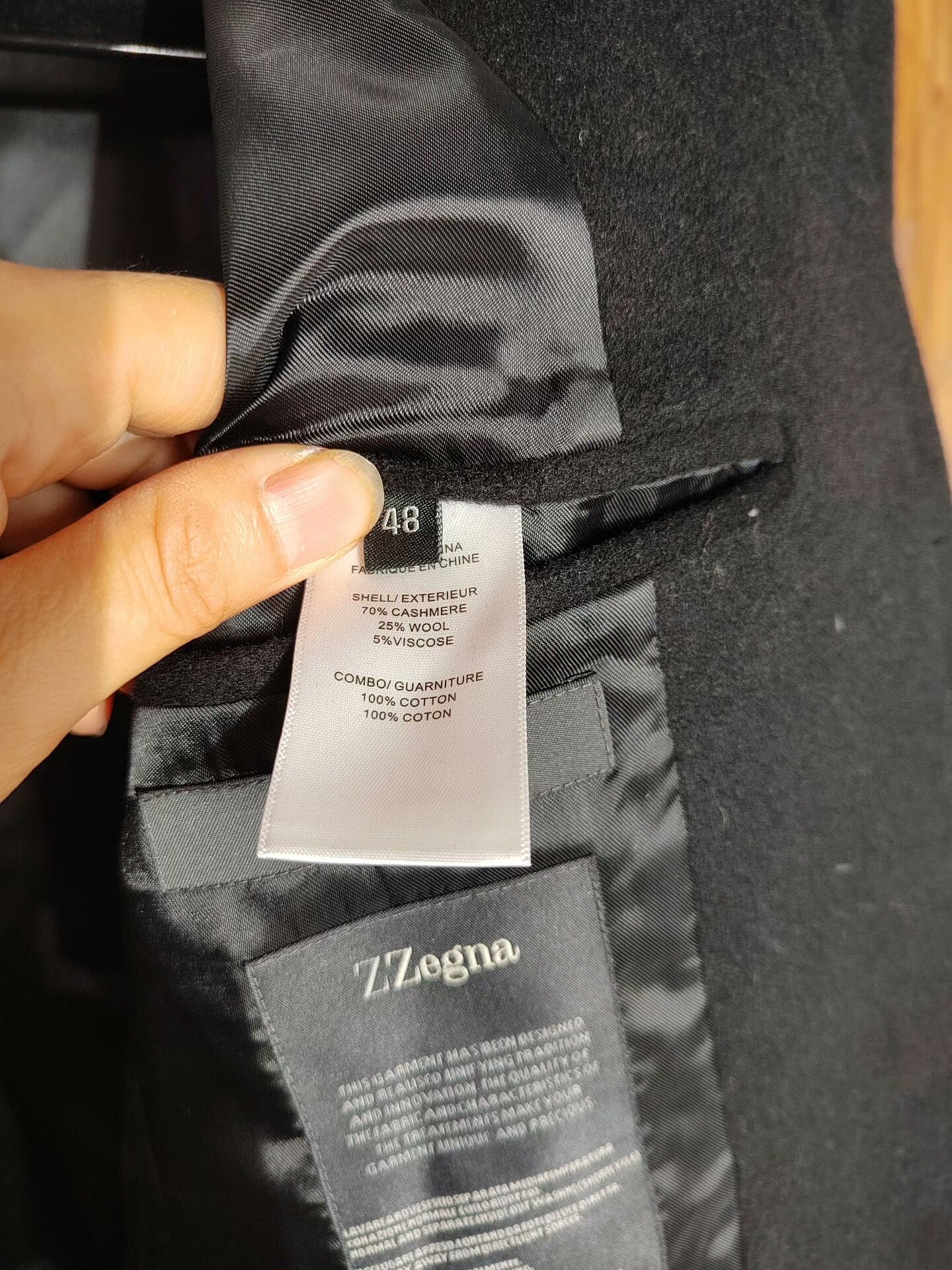 ZZegna Wool Blend Coat for Men