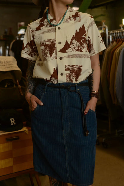 SunSurf Palm Tree Aloha Cotton Shirt