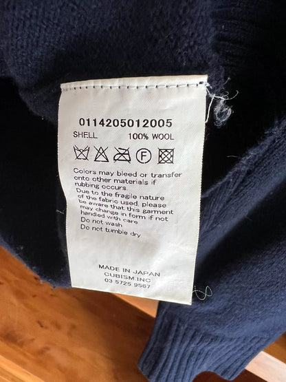 visvim isle wool sweater in stunning blue