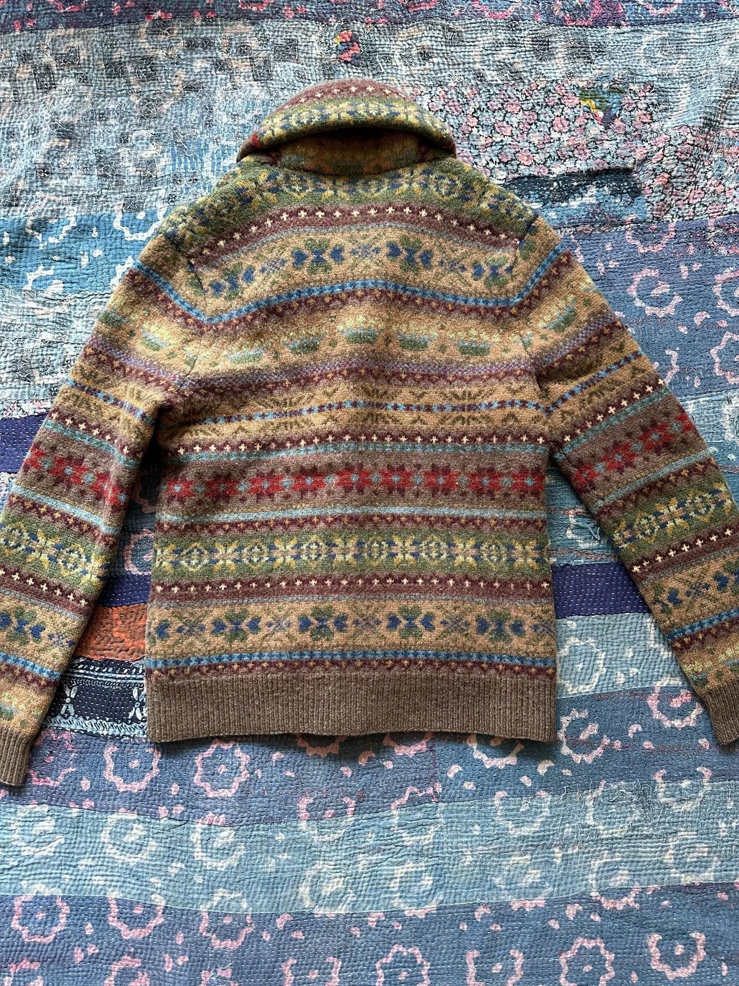 RRL Wool Fair Isle Stripe Sweater