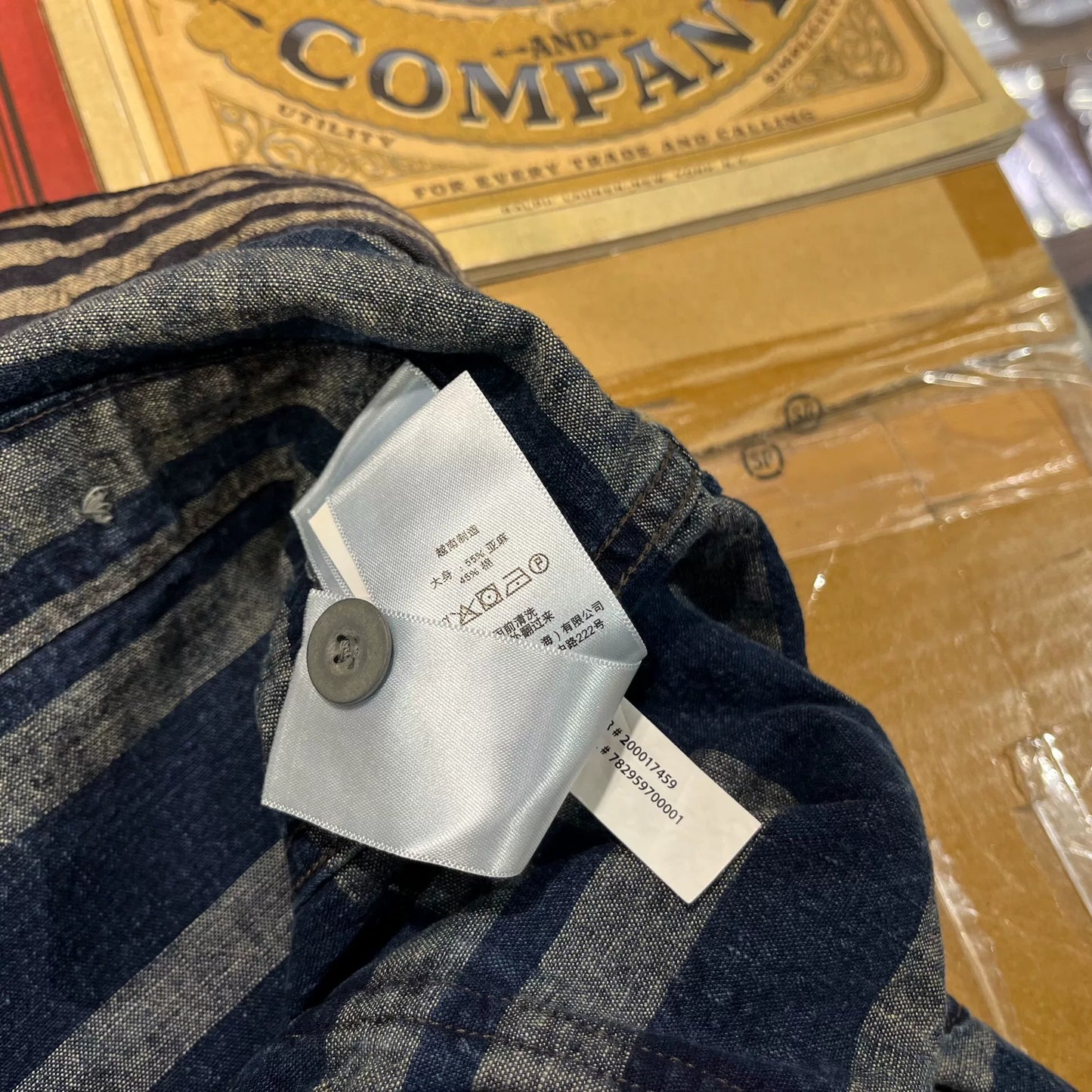 RRL Indigo Striped Shorts for Summer