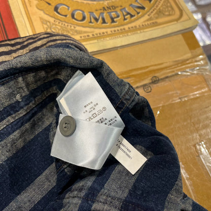 RRL Indigo Striped Shorts for Summer