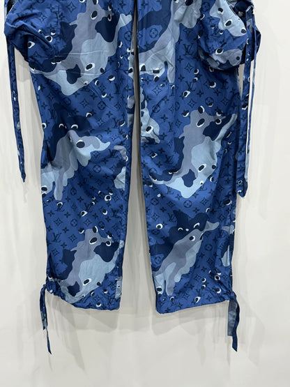 Louis Vuitton Blue Camo Nylon Casual Pants
