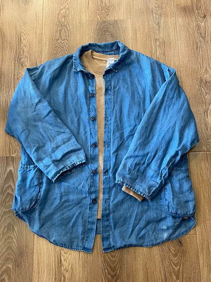 Porter Classic Indigo Linen Shirt