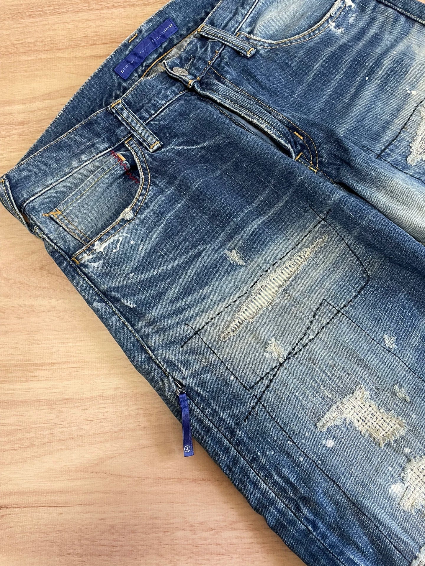 Vanquish Fragment Washed Distressed Jeans