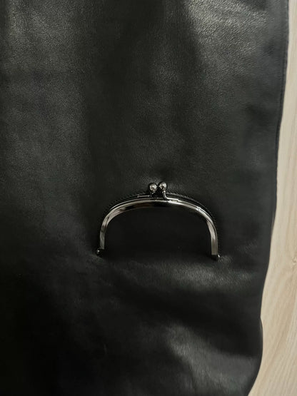 Yohji Yamamoto Black Leather Crossbody Bag
