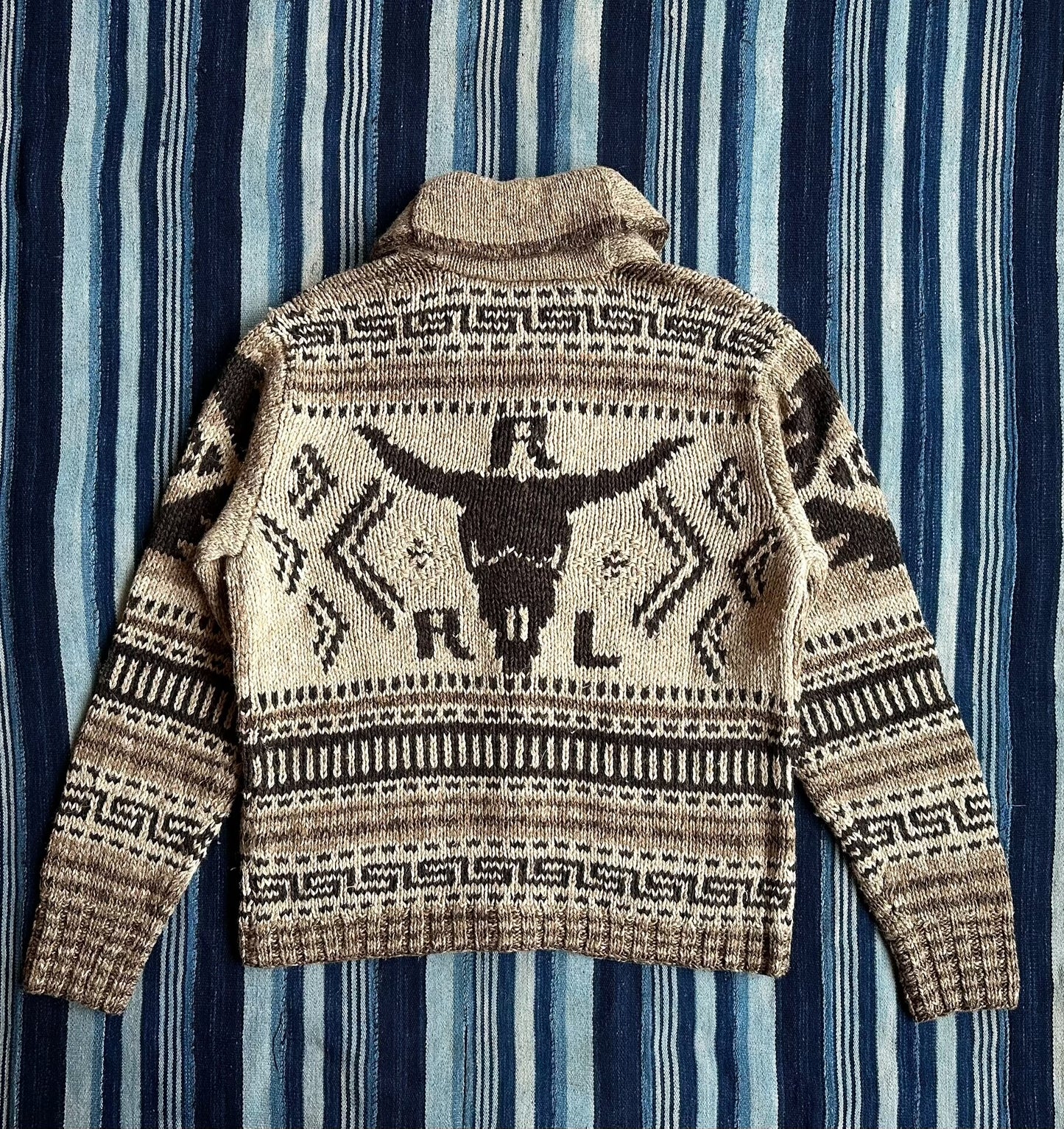 RRL Hand-Knit Linen-Blend Cardigan