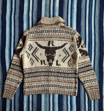 RRL Hand-Knit Linen-Blend Cardigan