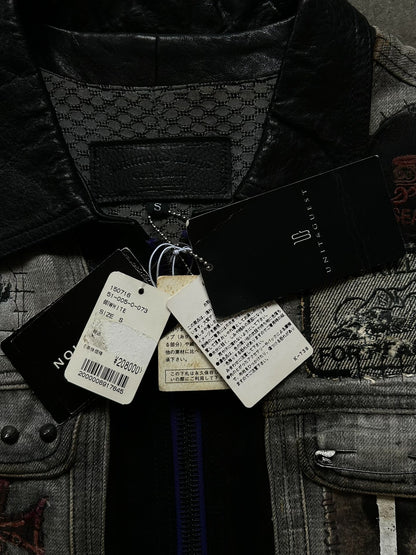 diamond dogs patchwork leather jacket