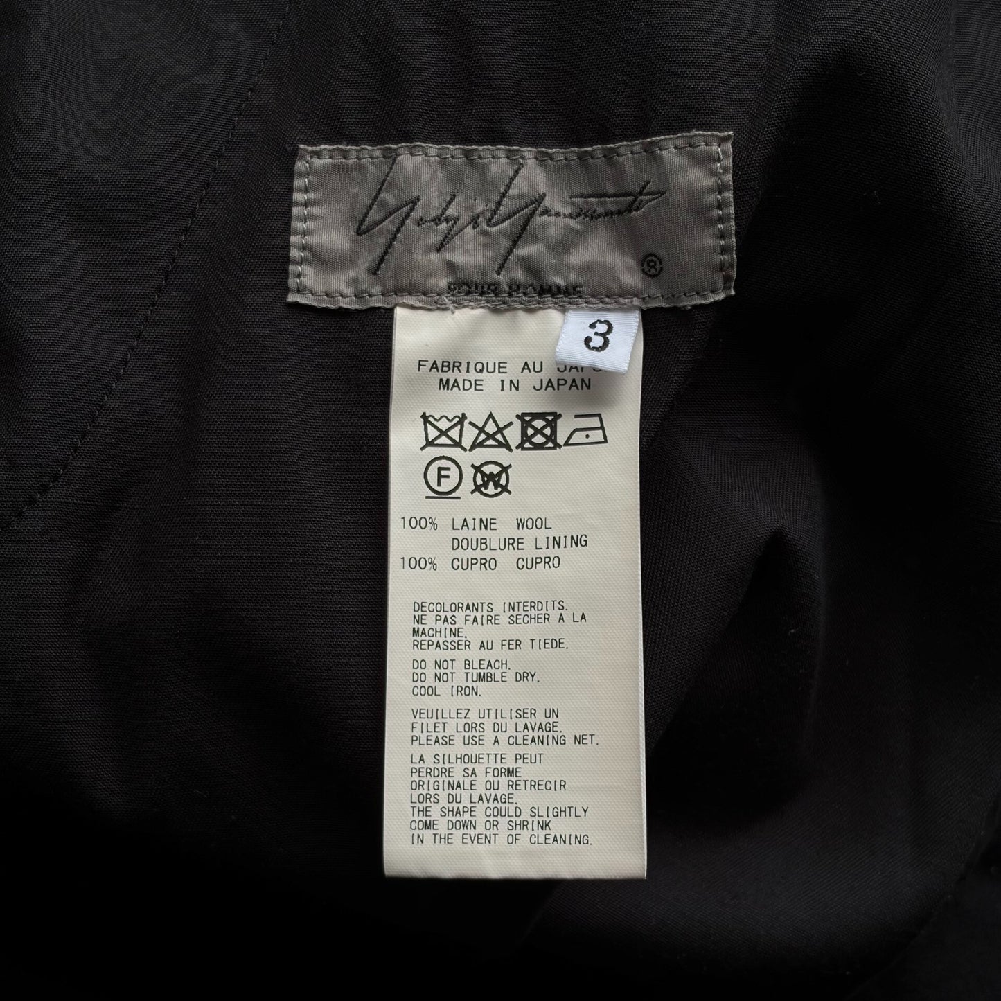 Yohji Yamamoto 20AW Wool Trousers