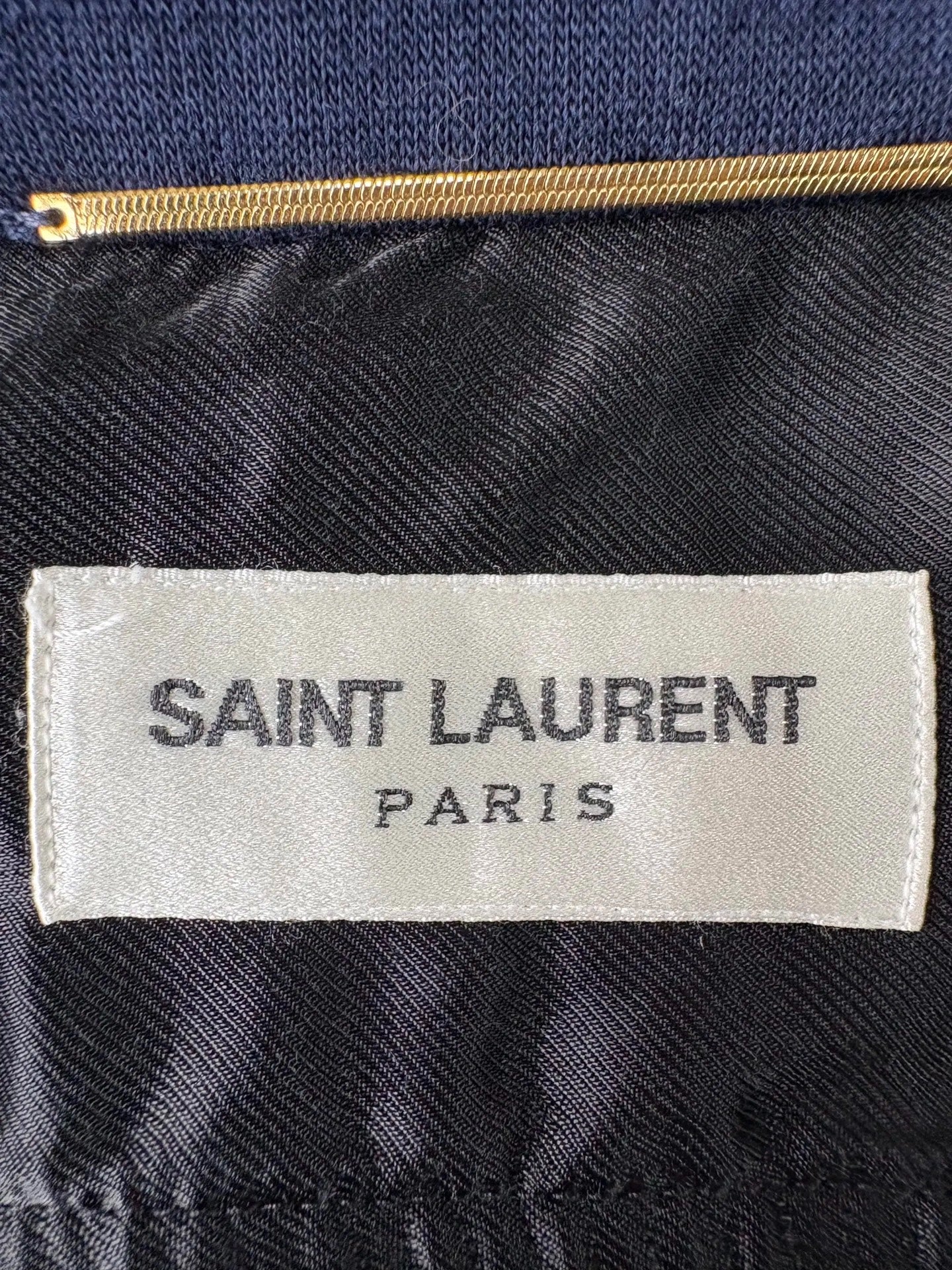 Saint Laurent Navy Wool Gold Embroidery Jacket