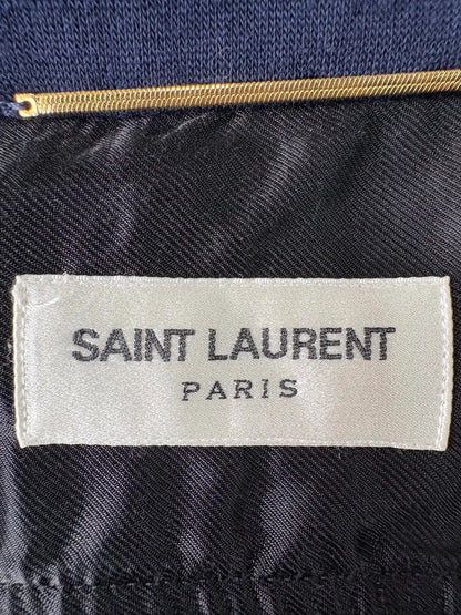 Saint Laurent Navy Wool Gold Embroidery Jacket