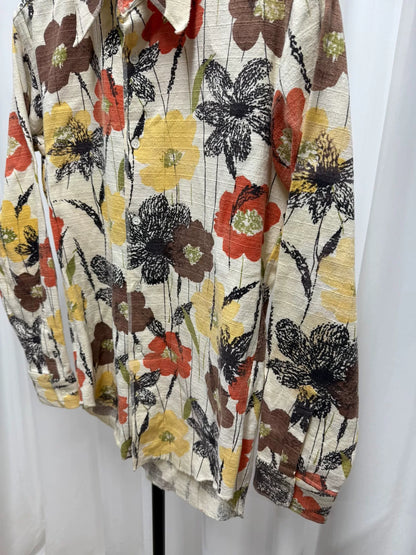 floral canvas shirt size M