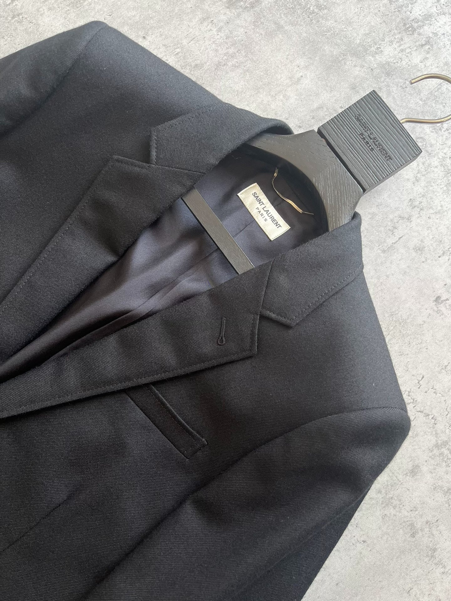 Saint Laurent Black Wool Slim Blazer