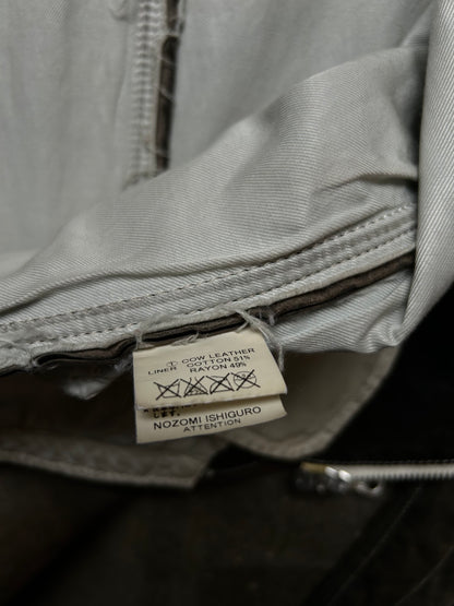 unique zipper leather jacket by nozomi ishiguro