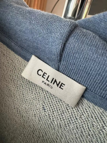 Celine Letter Hoodie in Blue