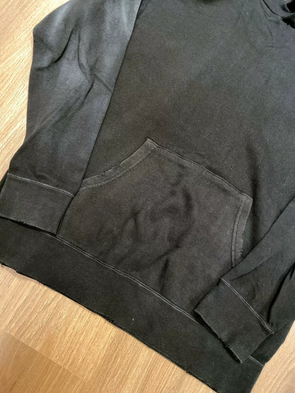 visvim jumbo black mud-dyed hoodie