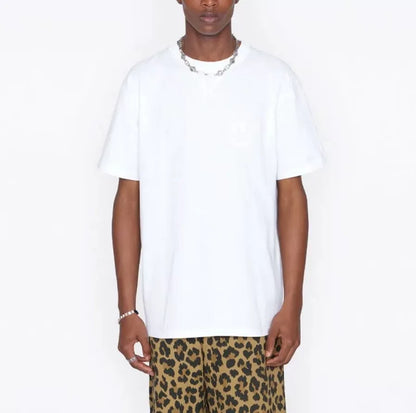 White Embroidered Logo T-Shirt by Dior